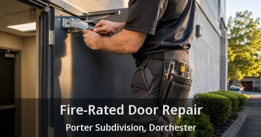 Fire-Rated Door Repair Porter Subdivision, Dorchester - ON