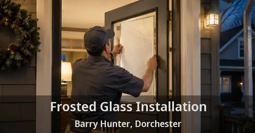 Frosted Glass Installation Barry Hunter, Dorchester - ON