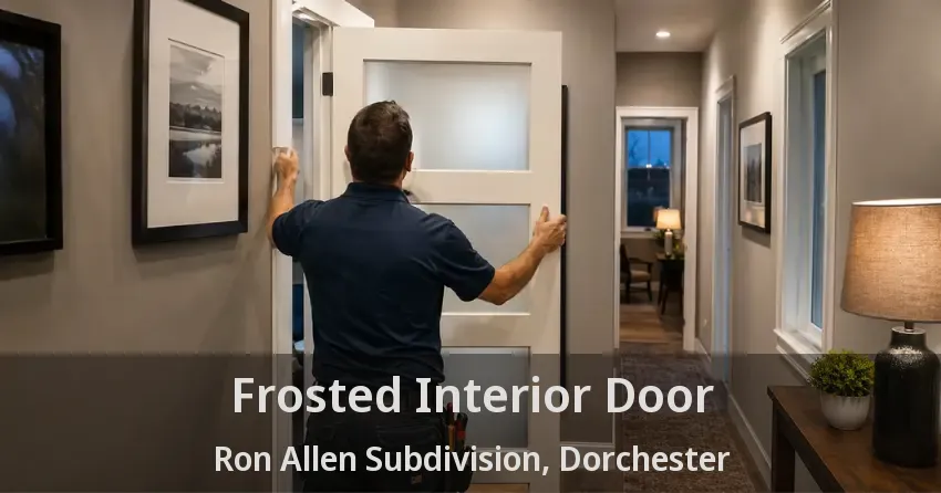 Frosted Interior Door Ron Allen Subdivision, Dorchester - ON