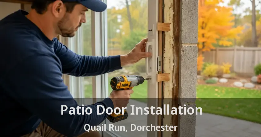 Patio Door Installation Quail Run, Dorchester - ON