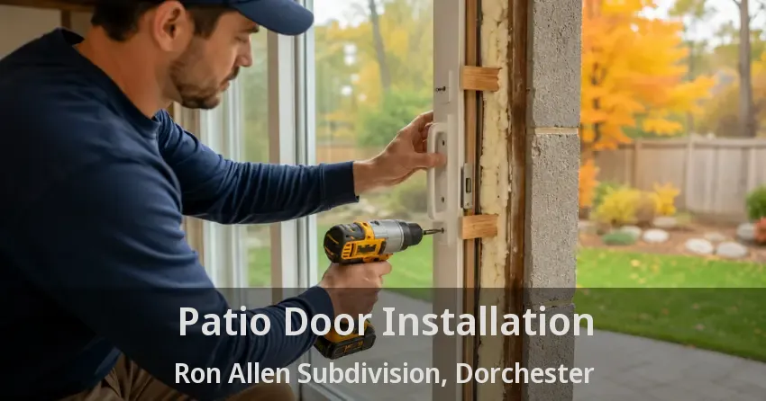 Patio Door Installation Ron Allen Subdivision, Dorchester - ON
