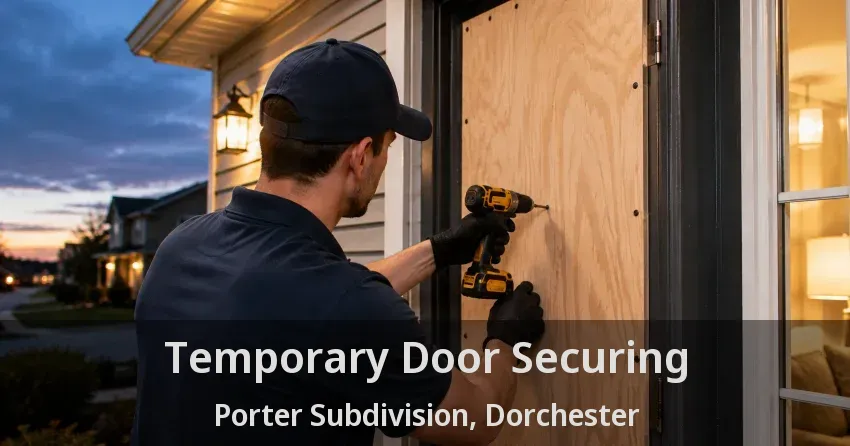 Temporary Door Securing Porter Subdivision, Dorchester - ON