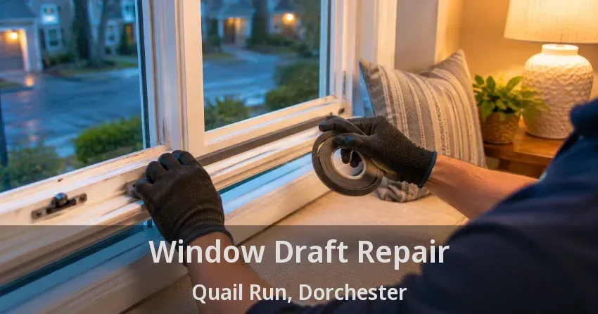 Window Draft Repair Quail Run, Dorchester - ON