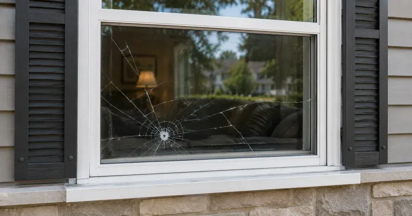 technician measuring window opening for emergency glass replacement DE-LA, Dorchester
