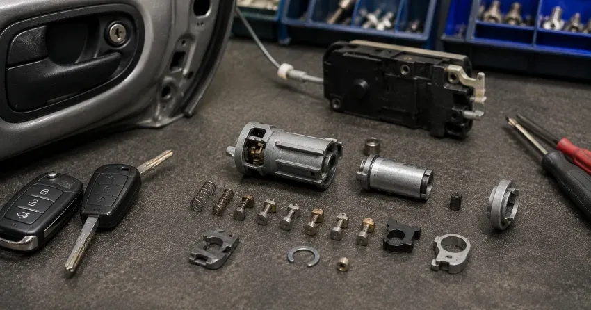 technician testing a car key fob during Car Lock Repair Dorchester