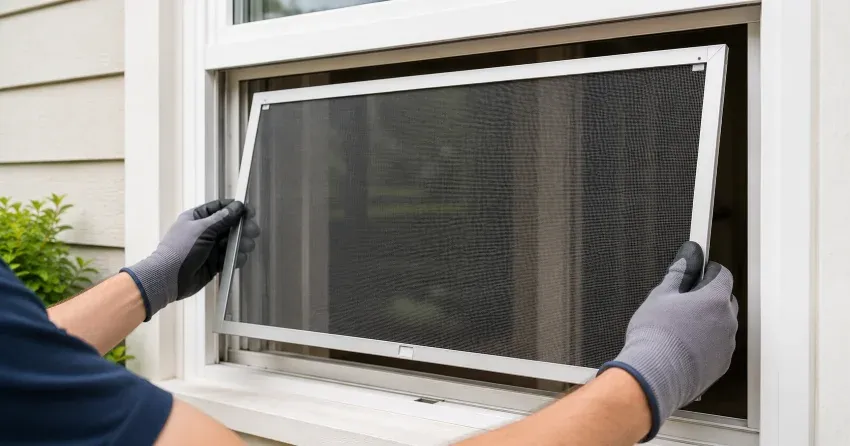 technician repairing a window sash and balance system in Dorchester